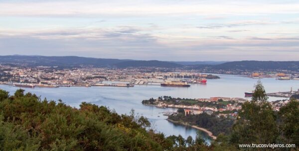 Vistas de la ciudad de Ferrol desde la Bailadora