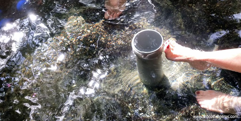 Aguas termales en el parque das termas de Vizela