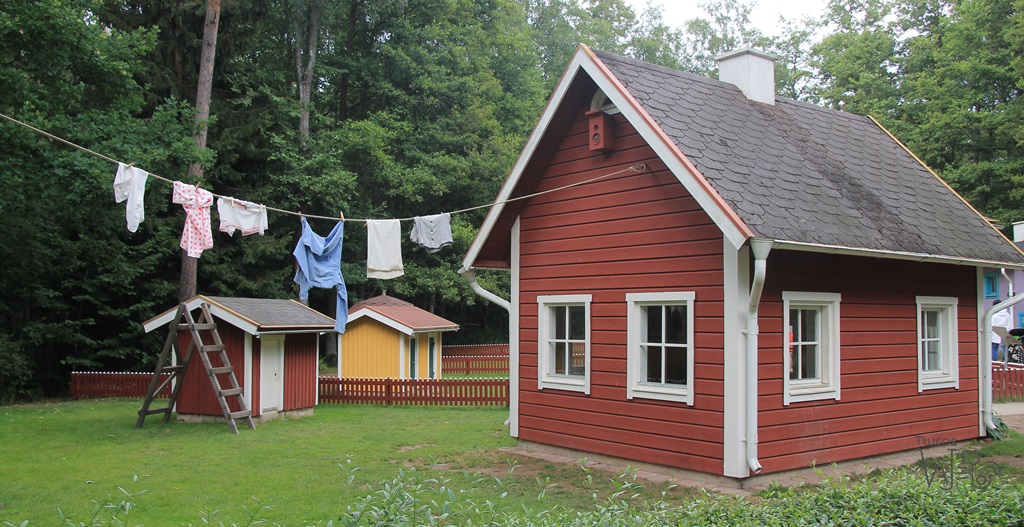 casas del parque de Pippi Calzaslargas en Vimmerby Suecia