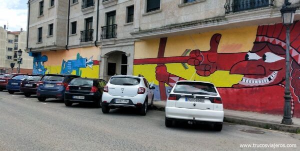 Murales en Caldas de Reis, Indios y vaqueros