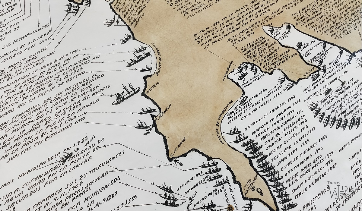 Pecios hundidos Costa da Morte mapas Pepe de Olegario