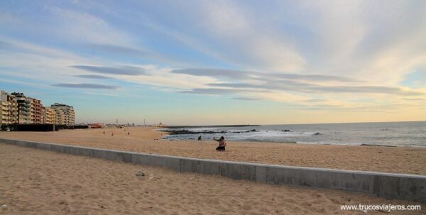 Playas de Povoa de Varzim, norte de Portugal